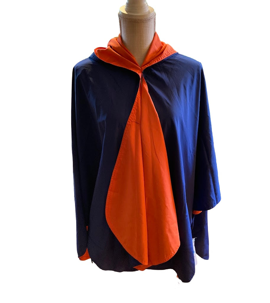 Orange and Blue Rain Cape