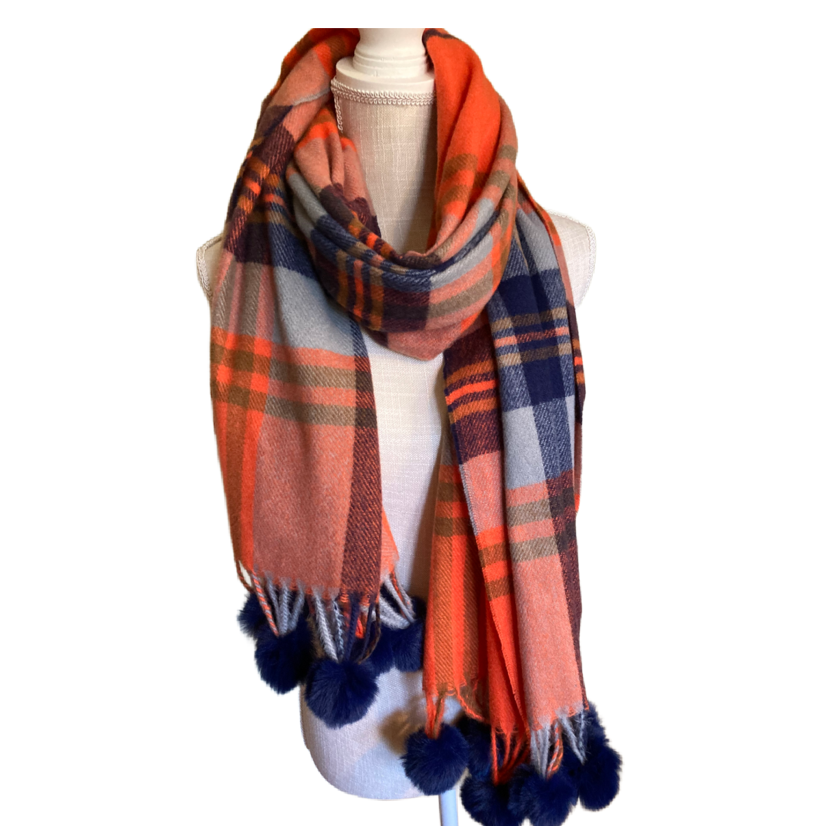 Colorful orange and blue Scarf