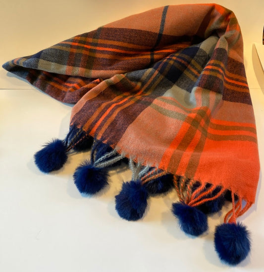 Colorful orange and blue Scarf