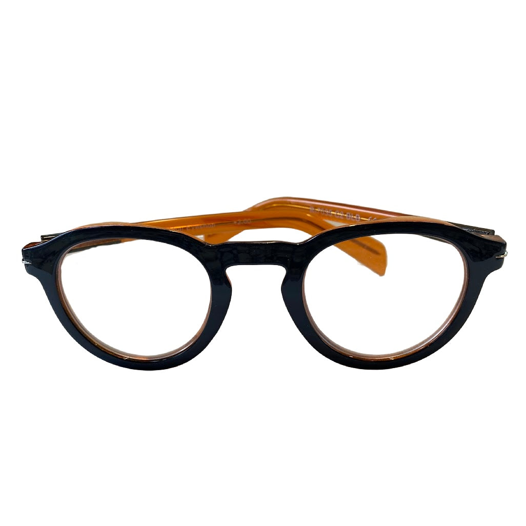 Blue and Orange Reading Glasses