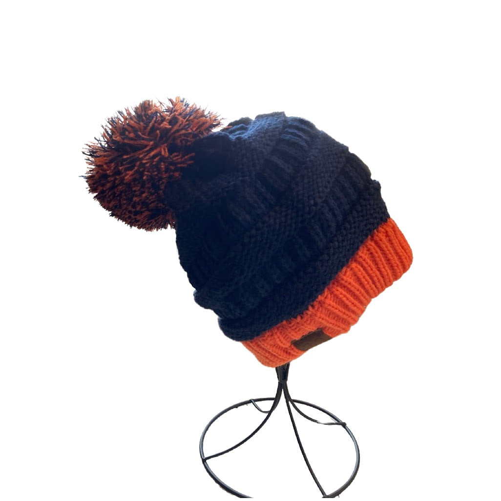 Orange and Blue winter hat