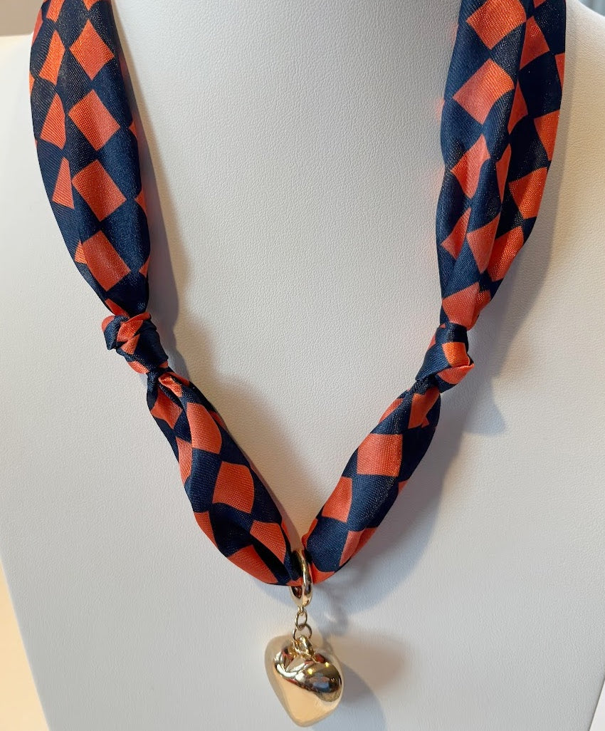 Orange and Blue Gameday Necklace