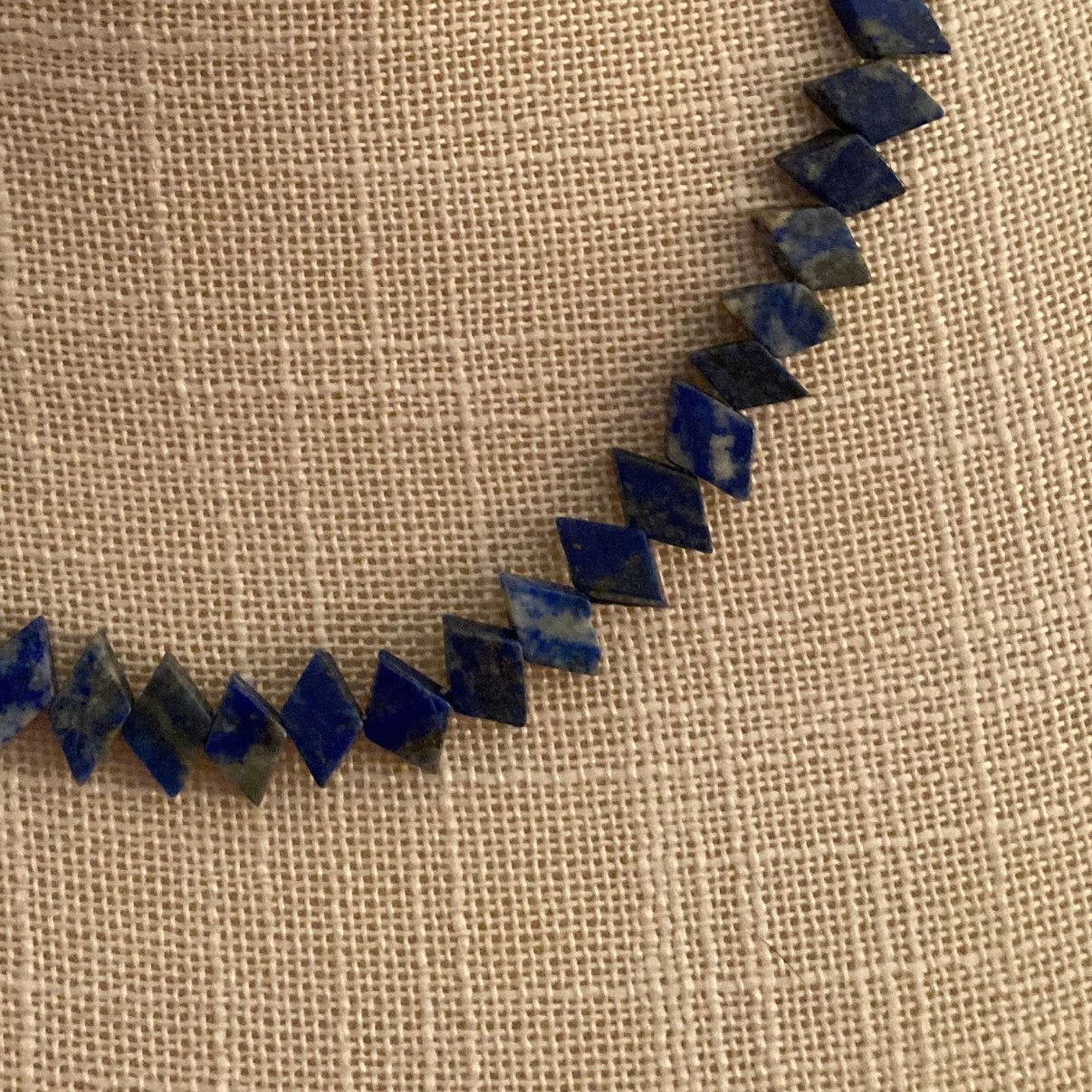 Orange and Blue Necklace - Lapis stones