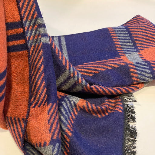 Men's Orange and Blue Scarf