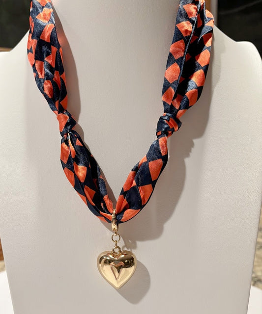 Orange and Blue Gameday Necklace