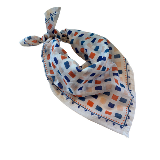 Orange and Blue Bandana
