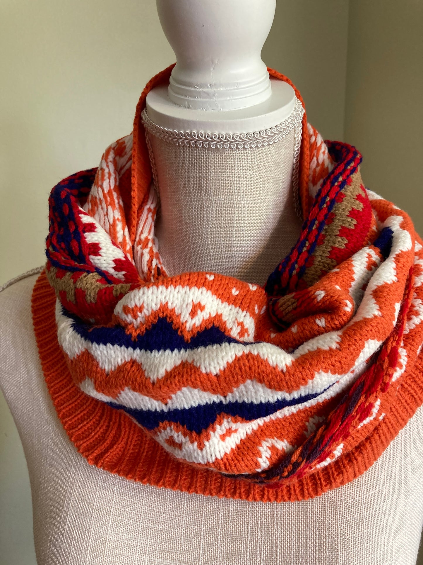 Orange Cowl Scarf