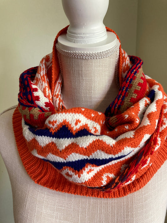 Orange Cowl Scarf