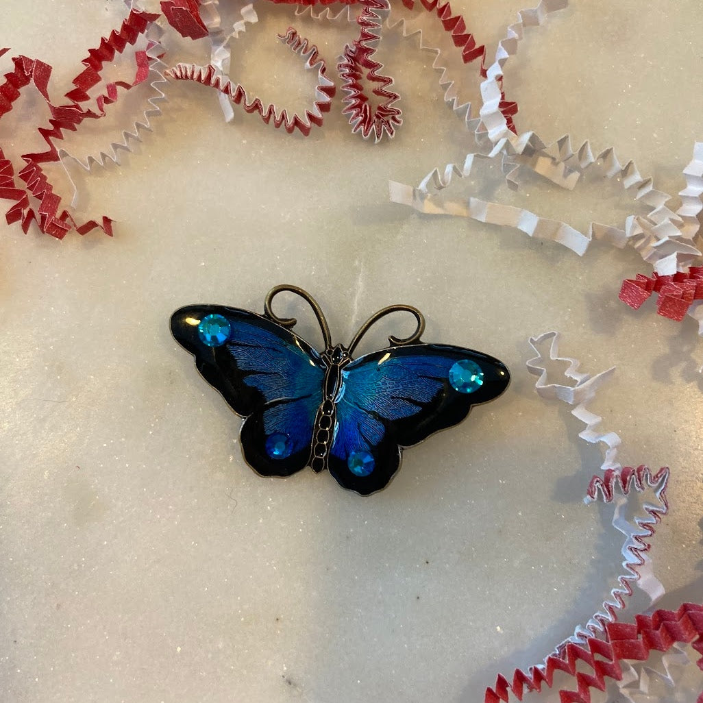 Blue Broach - Butterfly