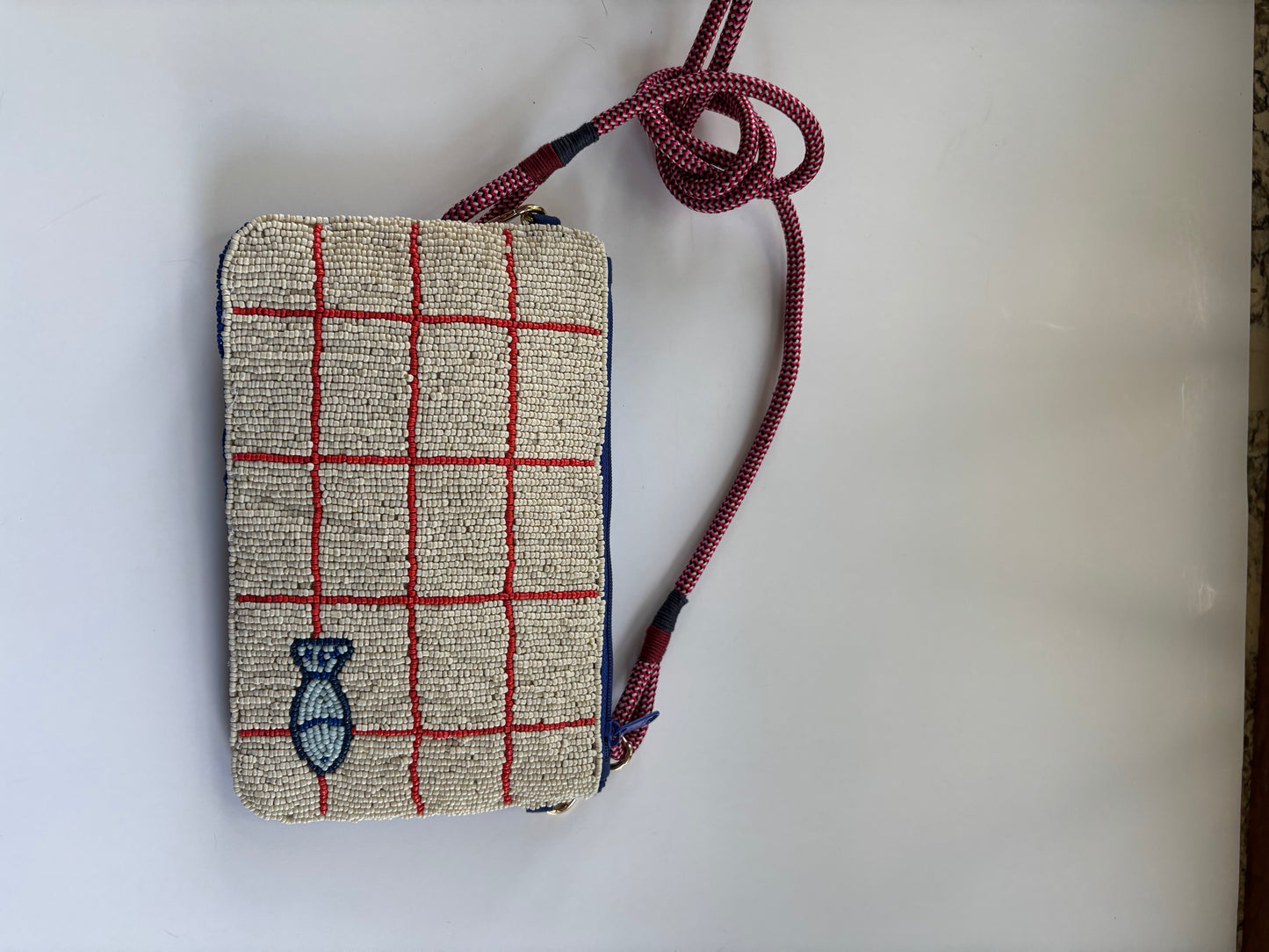 Blue and Orange Crossbody Purse