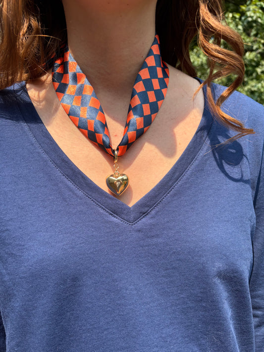 Orange and Blue Gameday Necklace