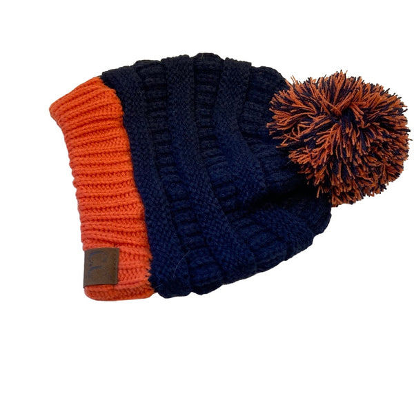 FP Movement winter Cozy Knit Pom-Pom Beanie  - Orange and Blue Unisex NWOT $_12.JPG?set_id=880000500F main image 3