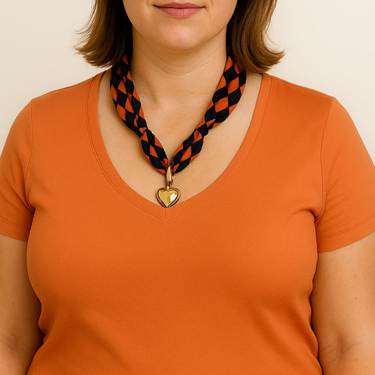 Orange and Blue Gameday Necklace