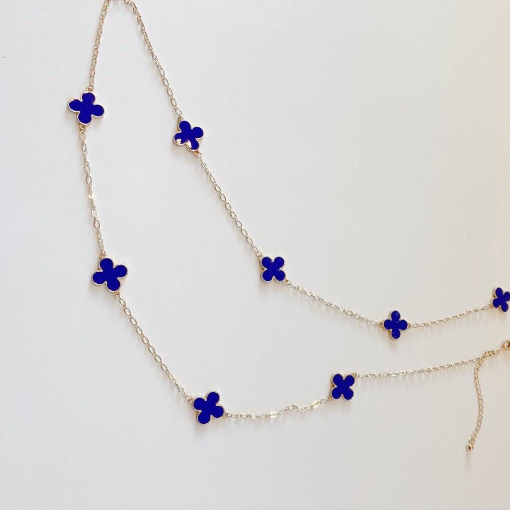 Orange or Blue Medallion necklace