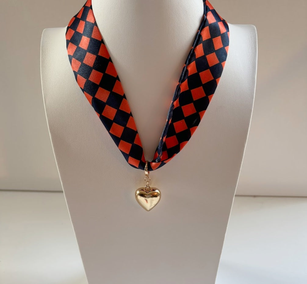 Orange and Blue Gameday Necklace