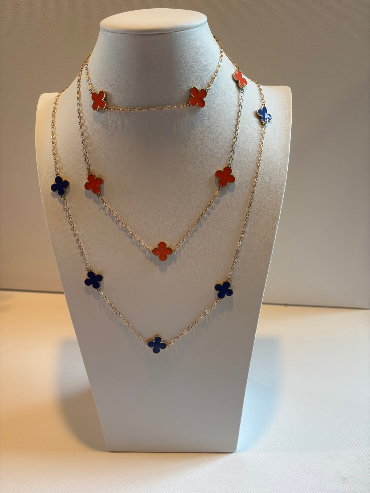 Orange or Blue Medallion necklace