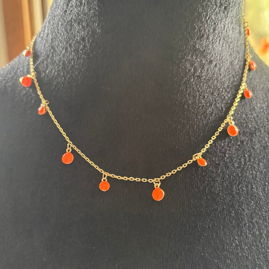 Orange Beaded Necklace
