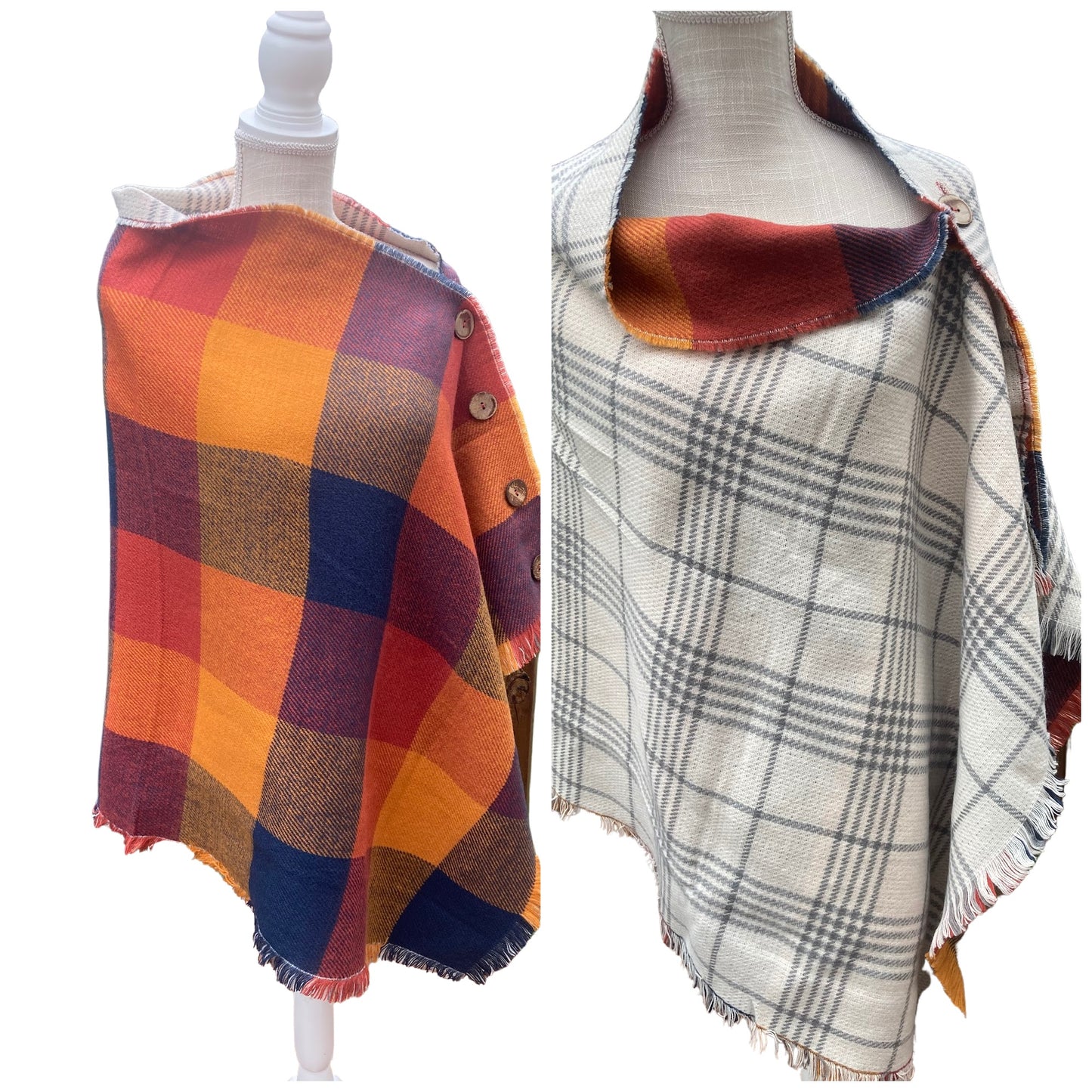 Reversible Button Cape