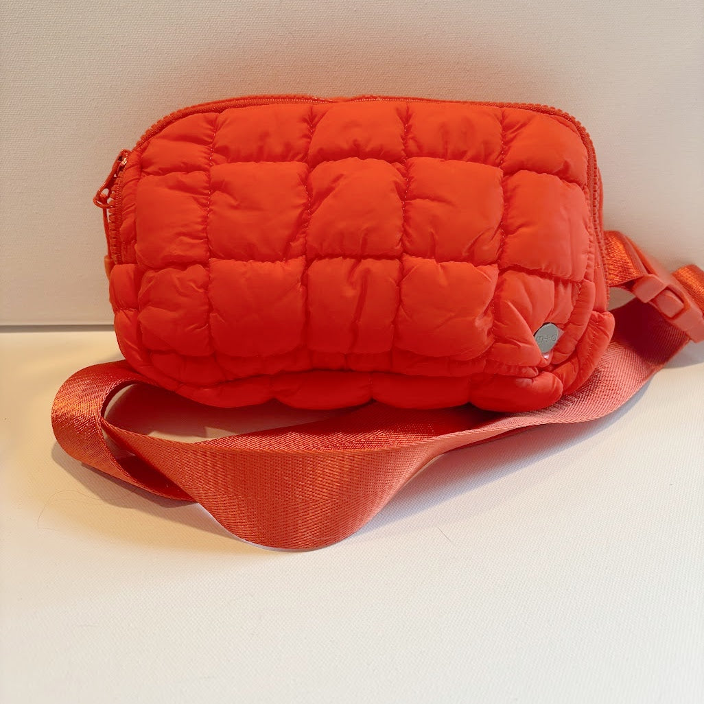Orange Puffer Handbag