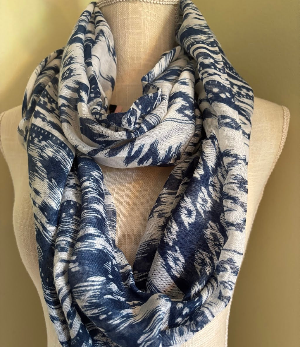 Blue Infinity Scarf