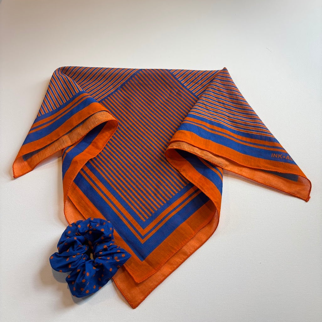Game Day Stripe Scarf plus Scrunchie Set